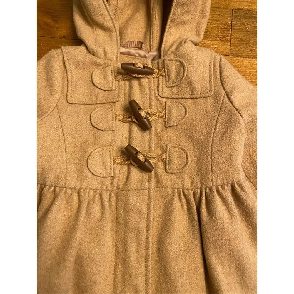 Baby GAP 18-24 months wool coat jacket tan pea coat girls